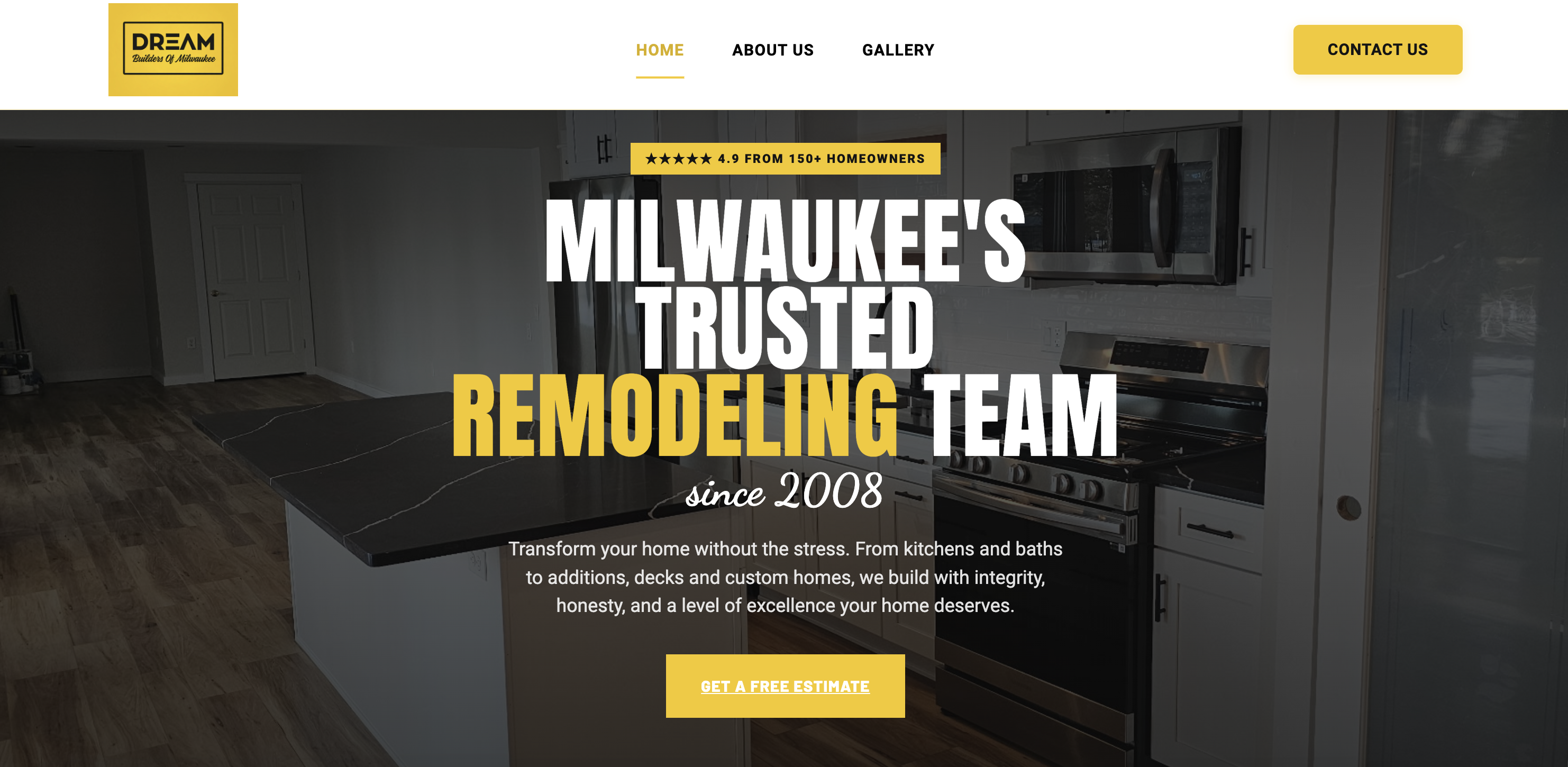Dream Builders homepage